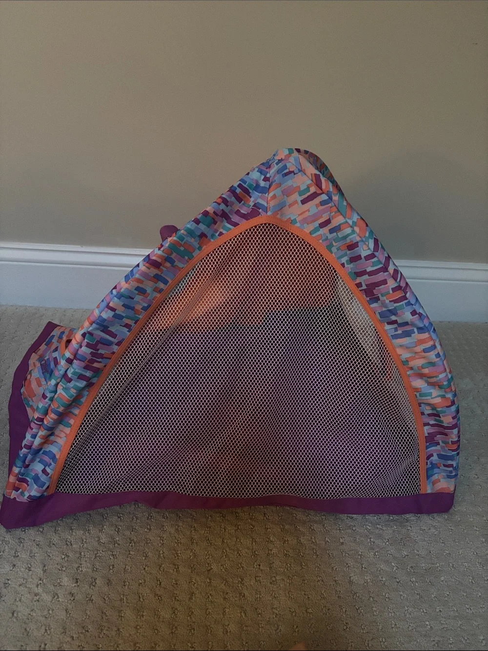 American Girl S’More Camping Tent and Truly Me Colorblock Sleeping Bag
